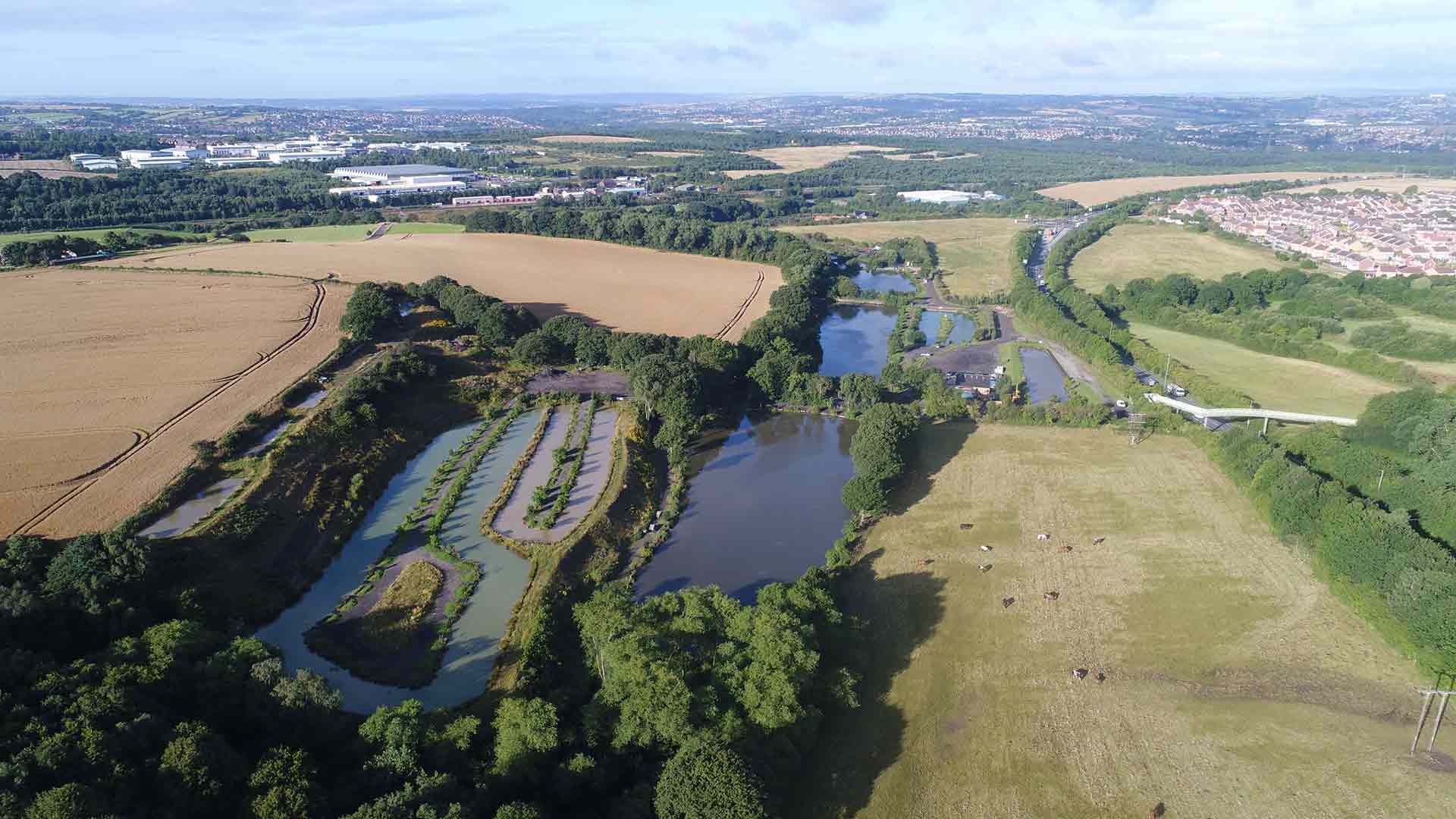 Aston Park Fisheries aerial view